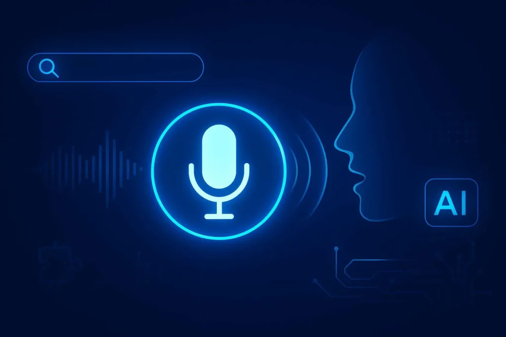 Voice search optimization and AI-powered search experience by Ideal Web Design Sri Lanka