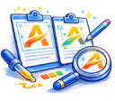 Logo refinement icon showing adjustments, polishing, and design improvements