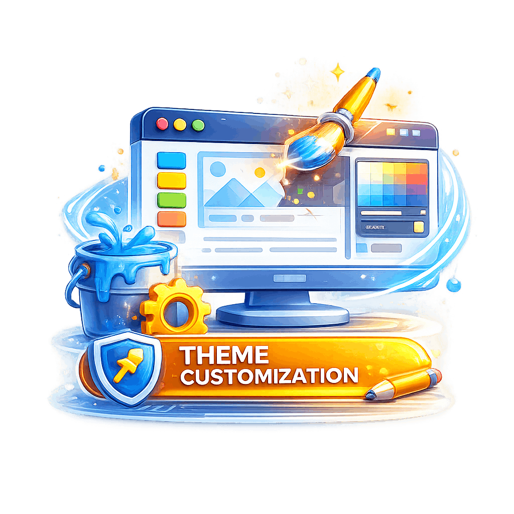 Custom WordPress theme customization service for design and layout modifications